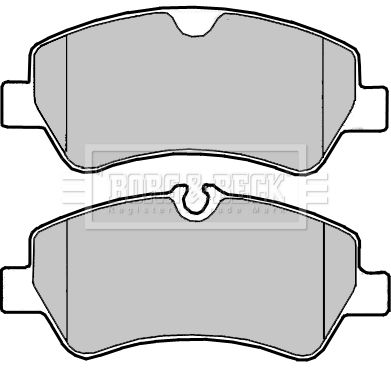 BORG & BECK Комплект тормозных колодок, дисковый тормоз BBP2409